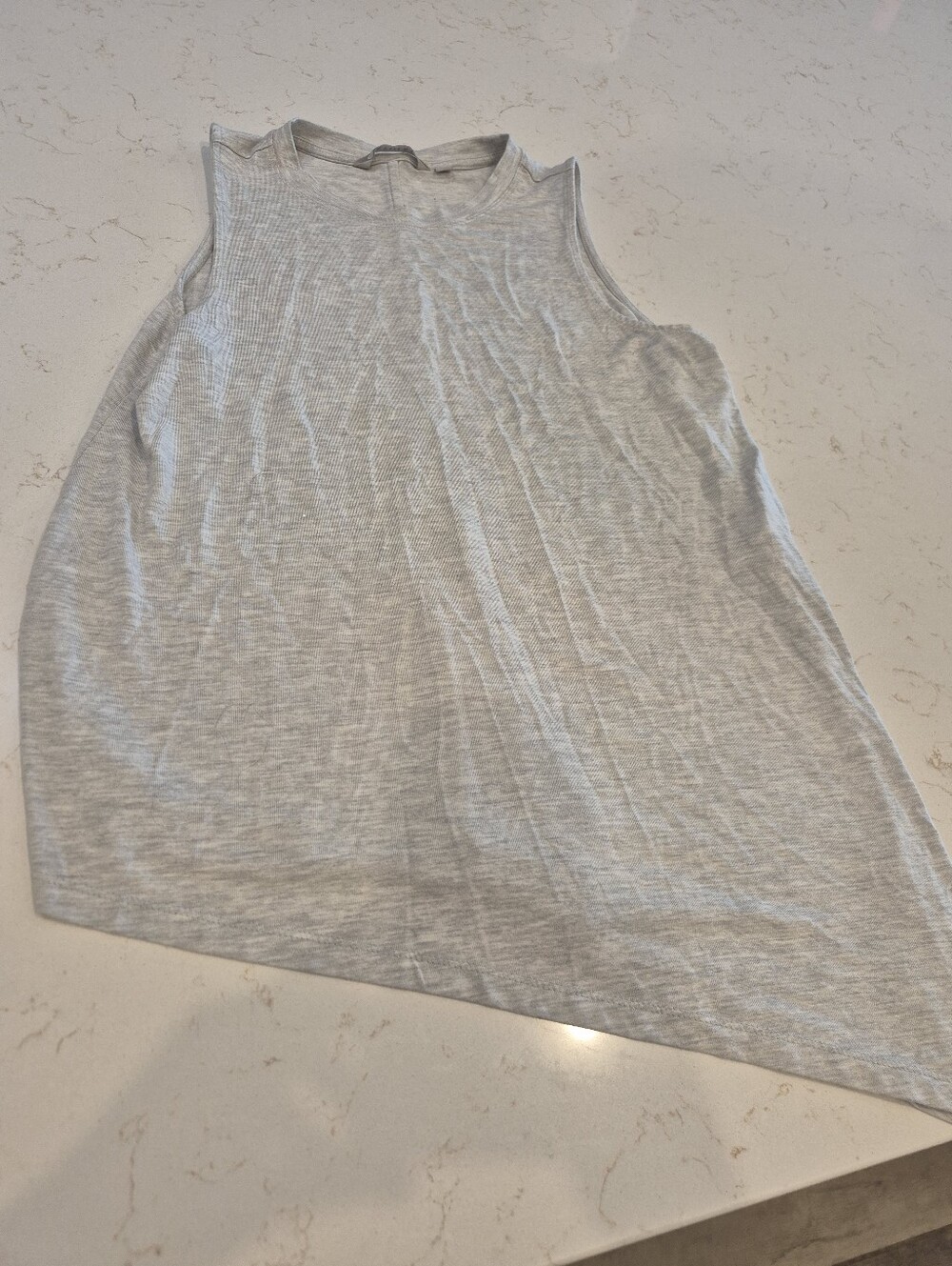 Athleta Heather Gray Ribbed Tank Top
